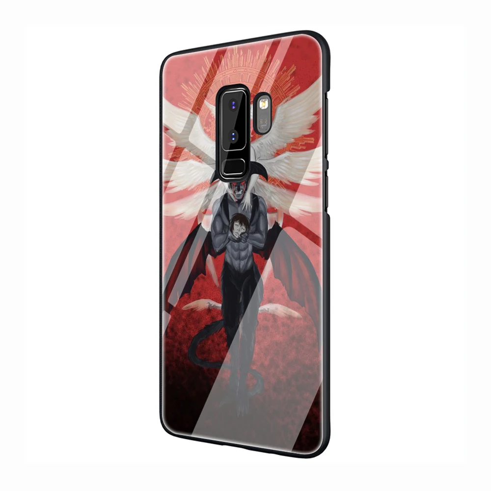 EWAU Devilman Crybaby Стекло чехол для телефона для samsung Galaxy S7 8; большие размеры 9, 10; плюс 10 плюс Note8 9 10 плюс A10 20 30 40 50 60 70