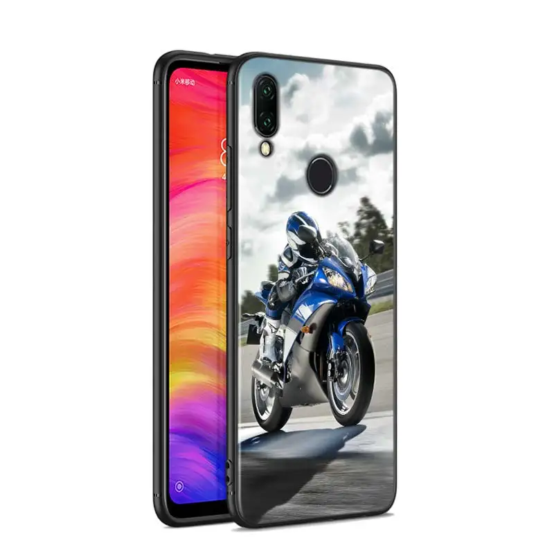 Черный силиконовый чехол для moto внедорожный мотоцикл для Xiaomi Redmi Note 8 7 6 5 4X4 K20 Pro 7A 6A 6 S2 5A плюс Чехол для телефона