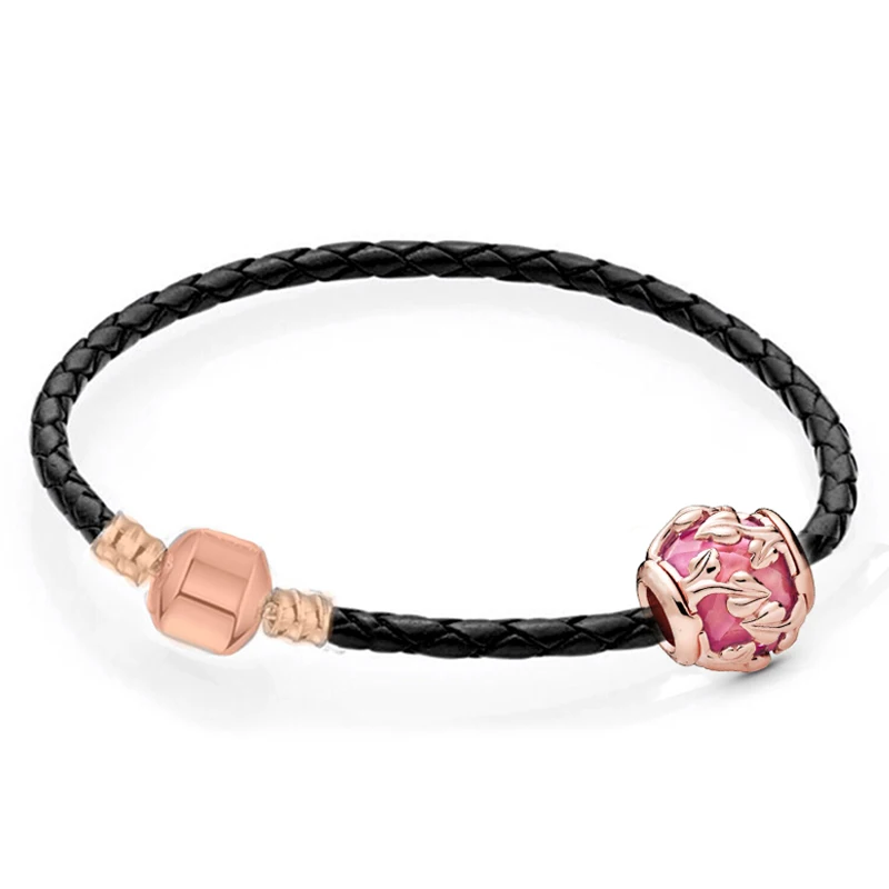 TOGORY, роскошные простые браслеты с подвесками, уникальные брендовые браслеты из розового золота с кристаллами для женщин, браслет из бусин, сделай сам и браслет, ювелирное изделие, подарок - Окраска металла: R02