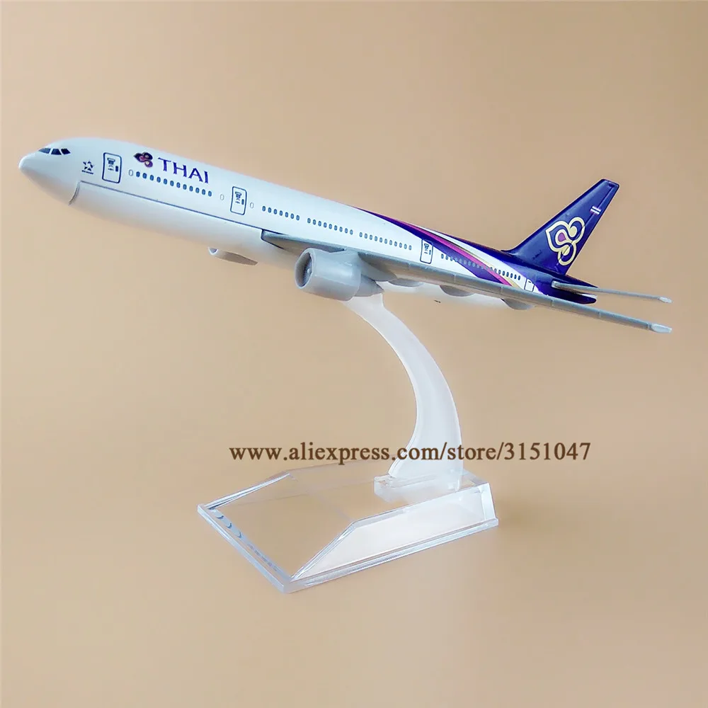 Воздух Таиланд тайские авиалинии Boeing 777 B777 Воздушный самолет модель сплава металла модель самолета отлитая модель самолета 16 см подарок