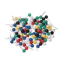 100/250 шт/коробка карта таки толкающие шпильки пластиковая стеклянная головка из нержавеющей стали с стальной точечной пробковой доской безопасный цветной отпечаток пальца