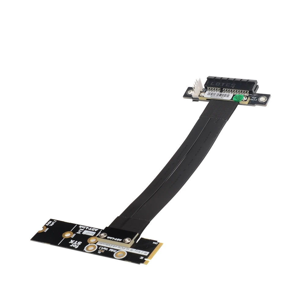 Pcie x4 Ssd Cabo de Extensão Pci Express 4x para M.2 Nvme m Chave Ngff 2280 Riser Adaptador de Cartão Extensor Gen3.0 Btc Mineração para Itx Novo Cabos de computador e conectores - Imagem 6