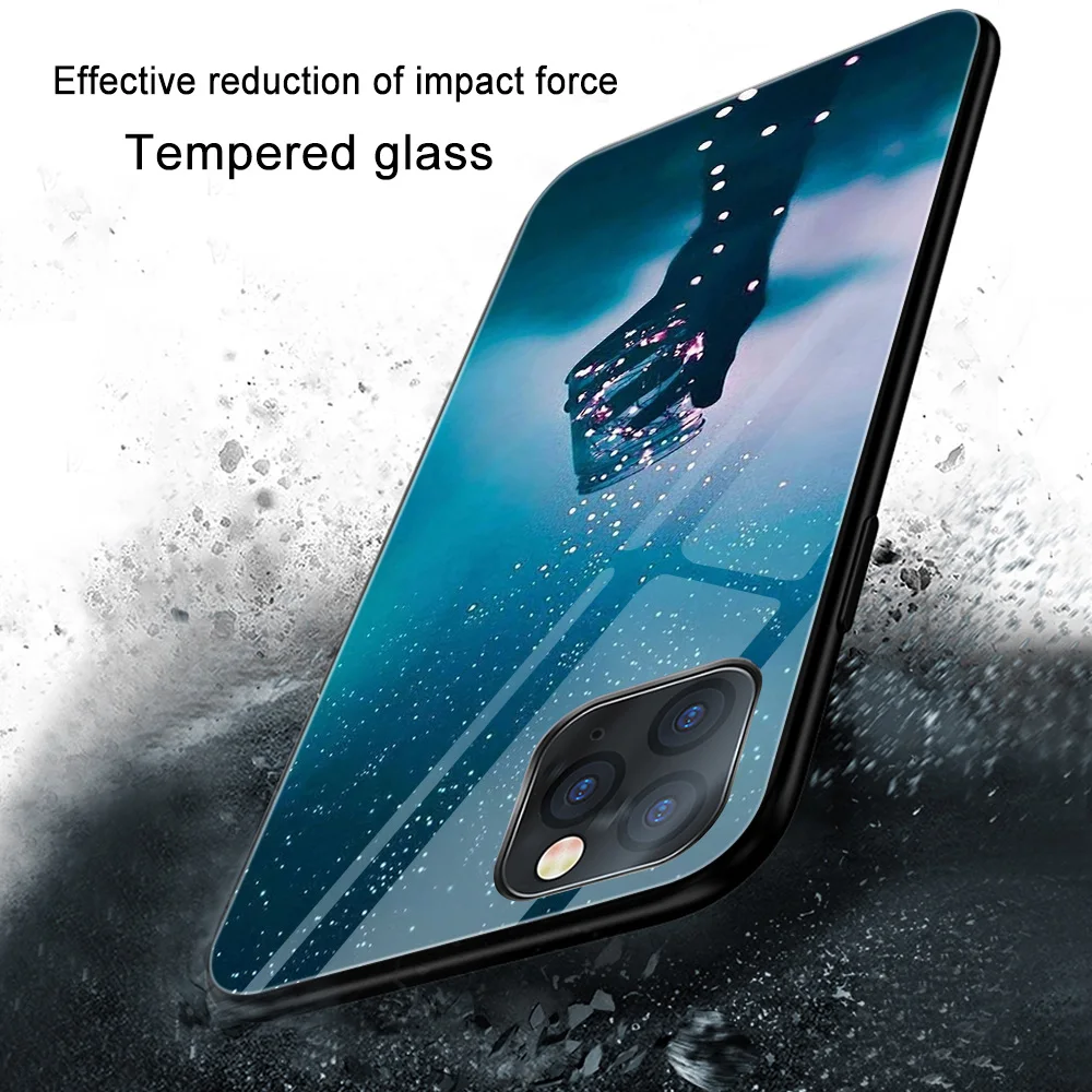 Dream Starry Sky Funda Case for Iphone 13 Pro case for Iphone 13 12 11 XR Pro XS MAX X 7 8 6 6S Plus SE 2020 Tempered Glass Case iphone 12 pro leather case