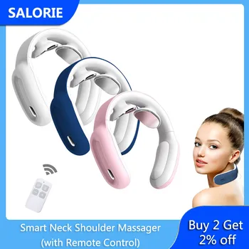 

New Remote Smart Neck Shoulder EMS Muscle Massager Trainer Relaxation Electric Cervical Vertebra Physiotherapy Pain Relief Tool