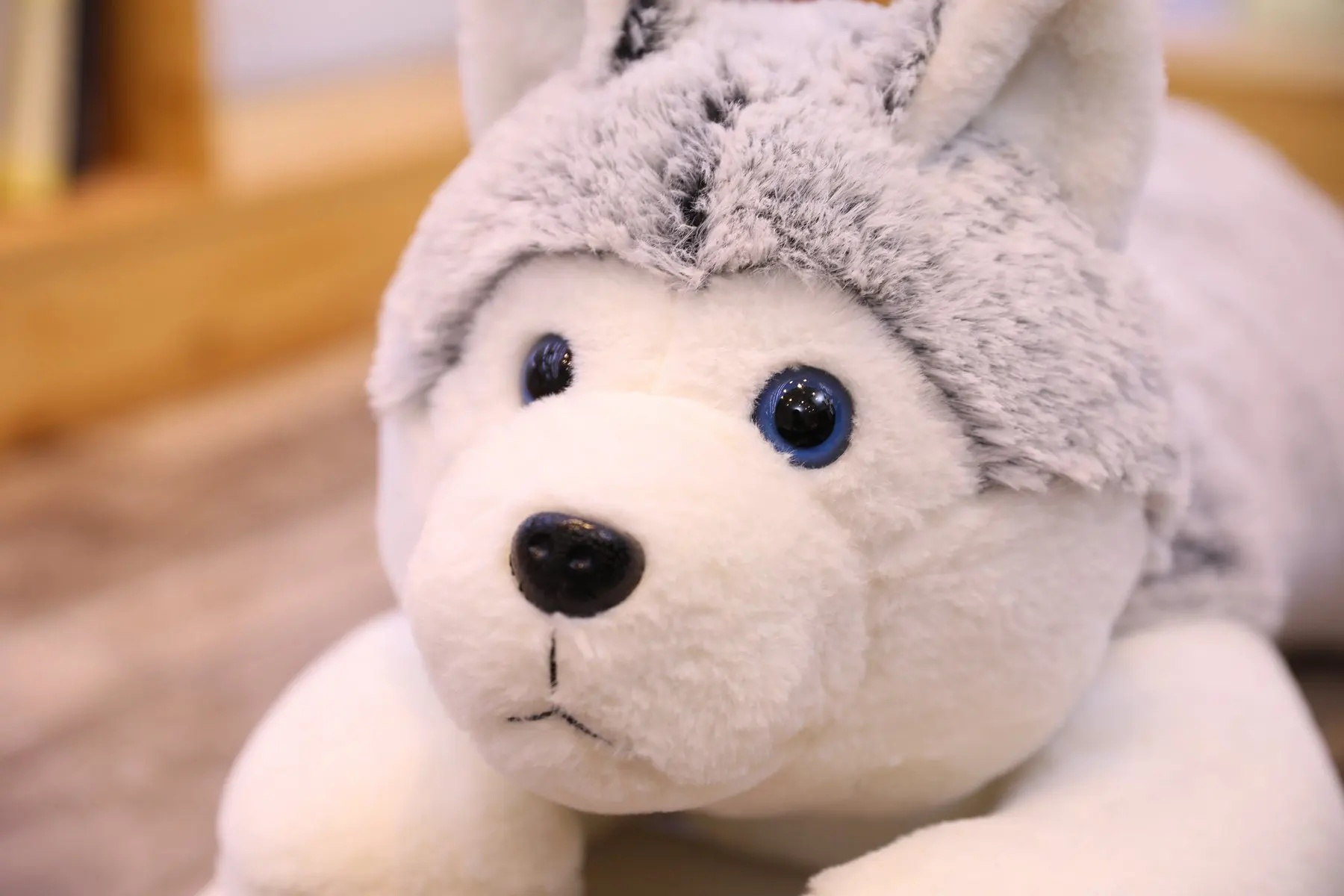 Lovely Simulation Siberian Husky Dog Plush Stuffed Animal Toys Dolls P