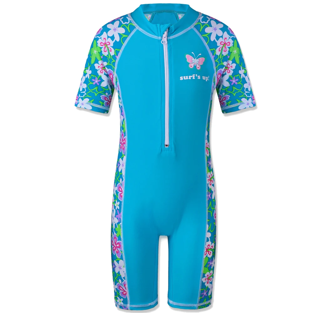 BAOHULU/Одежда для купания для детей возрастом от 1 года до 11 лет, купальный костюм с короткими рукавами для девочек, Цельный купальник UPF50+ Рашгард, одежда для купания для маленьких девочек, Детский костюм для серфинга