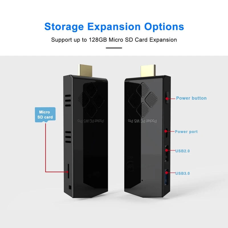 2020 Новый W5 Pro мини компьютер Stick Windowns 10 Мини ПК I ntel A tom Z8350 4 Гб DDR 64 eMMC поддержка 4K 2 4G/5