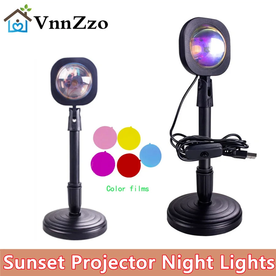 

USB закат лампа закат проектор настроение светильник гостиная спальня светильник Декор для комнаты бар атмосфера фотография фон