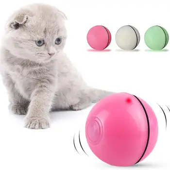 

Pet Cats Toys Automatic Rotating Ball with LED Light USB Rechargeable Interactive Play Toy for Cats Ball Toy Cats Supplies