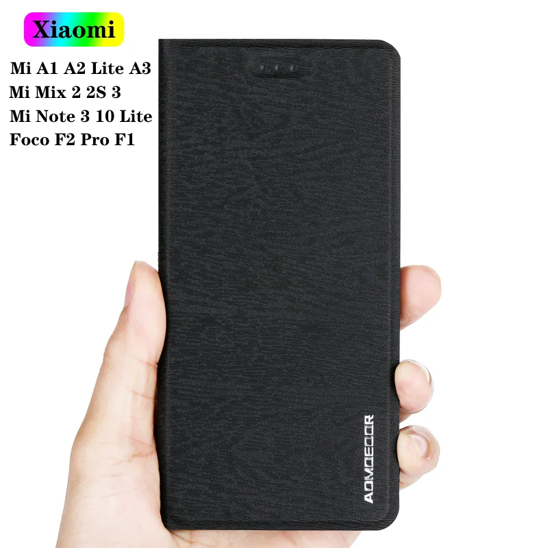 Кожаный флип чехол для Xiaomi Mi A2 Lite A1 A3 Note 3 10 10T lite Mix 2 2S Play Poco F2 Pro F1 X3 NFC чехлы