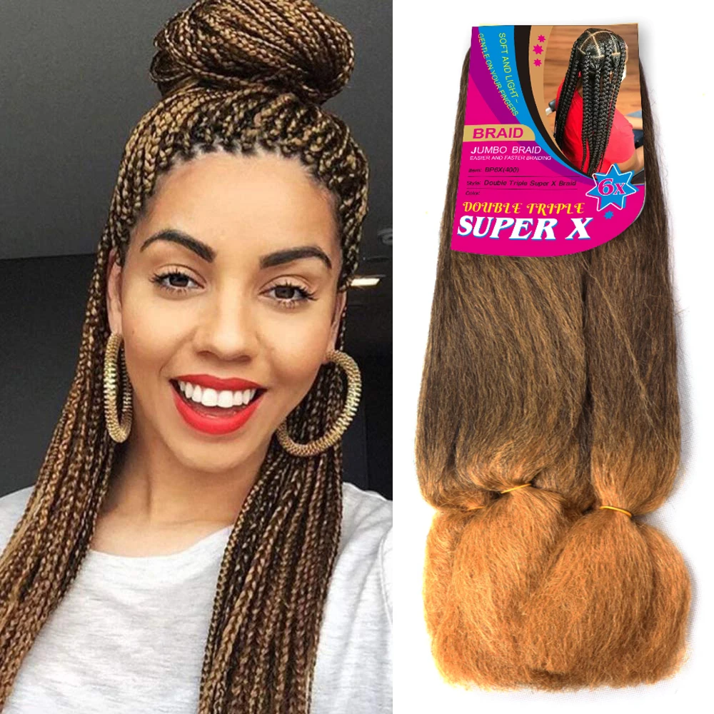 

Hair Nest 24inch Synthetic Yaki Jumbo Braid Kanekalon Braiding Hair Extensions Ombre Jumbo Braids Hair Crochet Braid Hair
