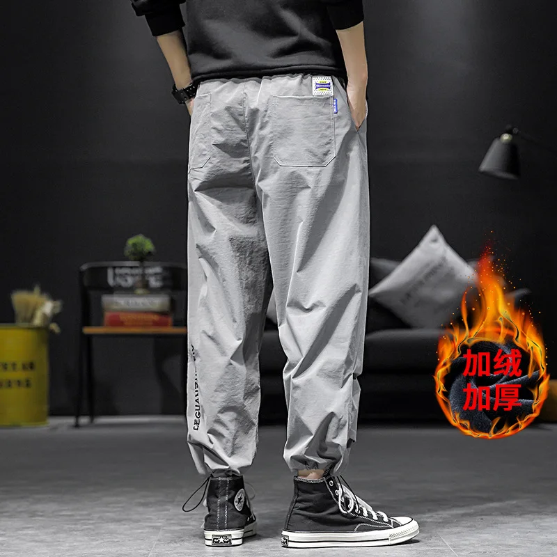 

2019 Hk1983 plus Velvet Japanese-style Interior Large Size Printed Bouquet Feet Pants with Velvet Sub-M-5x HK11