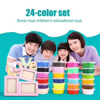 

2019 OCDAY 24 Colors Fluffy Floam Slime Putty Educational Toys Anti-Stress Kids DIY No Borax Non-stick Hand Puzzle Toy Clay