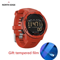 NORTH EDGE Mars reloj deportivo militar para hombre, resistente al agua hasta 50M, podómetro, contador de calorías, cronómetro, alarma por hora