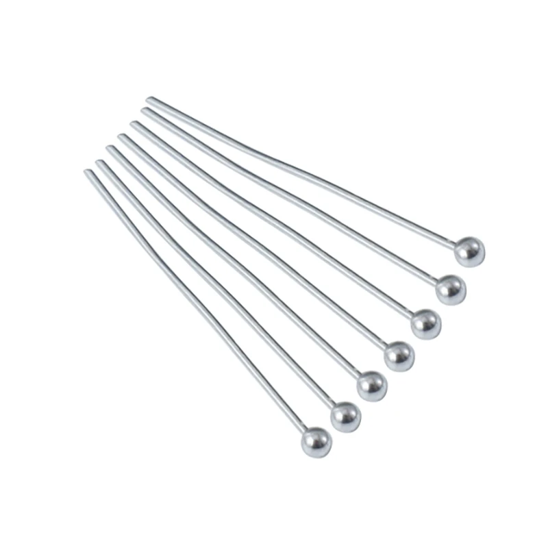 100 Teile/los Edelstahl Headpin Diy Schmuck Zubehör Ohrringe Perlen Auge Pins Flach Kopf Pins Für Schmuck Machen Liefert – Detail 5