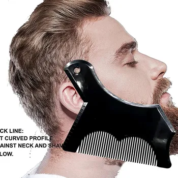 

1PC Innovative Design Beard Shaping Trimming Shaper Template Guide For Shaving Or Stencil With Size Comb For Line Up Edging Tool