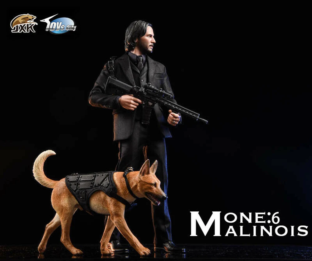 JXK JXK019 1/6 Malinois Model Resin Animal Figure w/ Suit for 12 inches Action Figure Accessories Collections