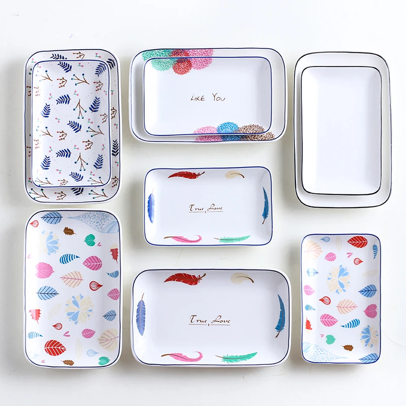 Новая керамическая тарелка для суши креативное прямоугольное блюдо закусок