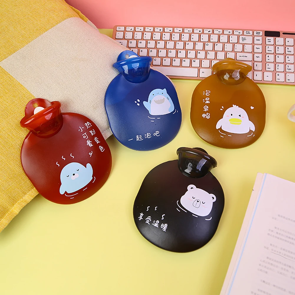 Cartoon 350ml Mini Portable Water Injection Hot-water Bag Winter Hand Warmer