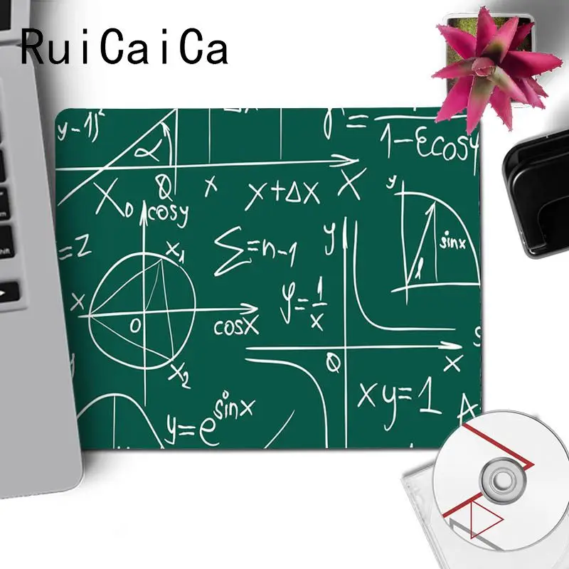 RuiCaiCa Подарочный коврик для мальчика, Геометрическая формула, офисные мыши, геймер, силиконовый коврик для мыши, скорость геймера, розничная, маленький резиновый коврик для мыши - Цвет: No LockEdge 18x22cm