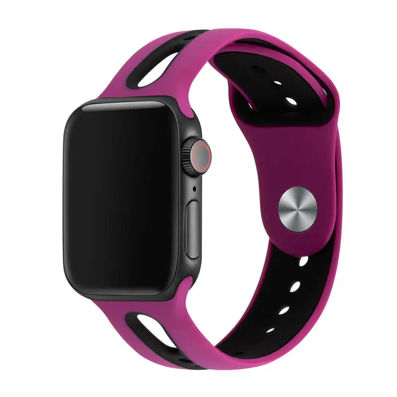 23 Ремешок для Apple Watch 38 мм 40 мм силиконовый спортивный ремешок для Apple Watch 4 44 мм 42 мм сменные полосы 81003 - Цвет ремешка: 23