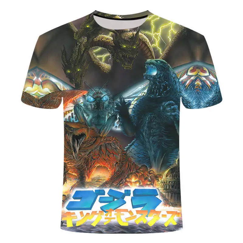 

2019 Leisure Time Goth The Monster Pull 3d Printing Short Sleeve t-shirt Youth Trend Creative Design tshirt