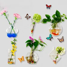 Стеклянная гидропонная настенная Цветочная ваза Eroupen, зеленые растения, Скандинавская Цветочная ваза, подвесная настенная декоративная ваза для дома