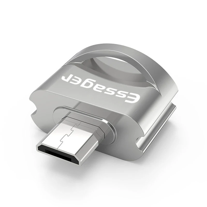 Silver Адаптер Essager Micro USB OTG для Xiaomi Redmi Note 5 разъем Micro USB для samsung S6 планшета Android USB 2,0 OTG адаптер - Цвет: Silver