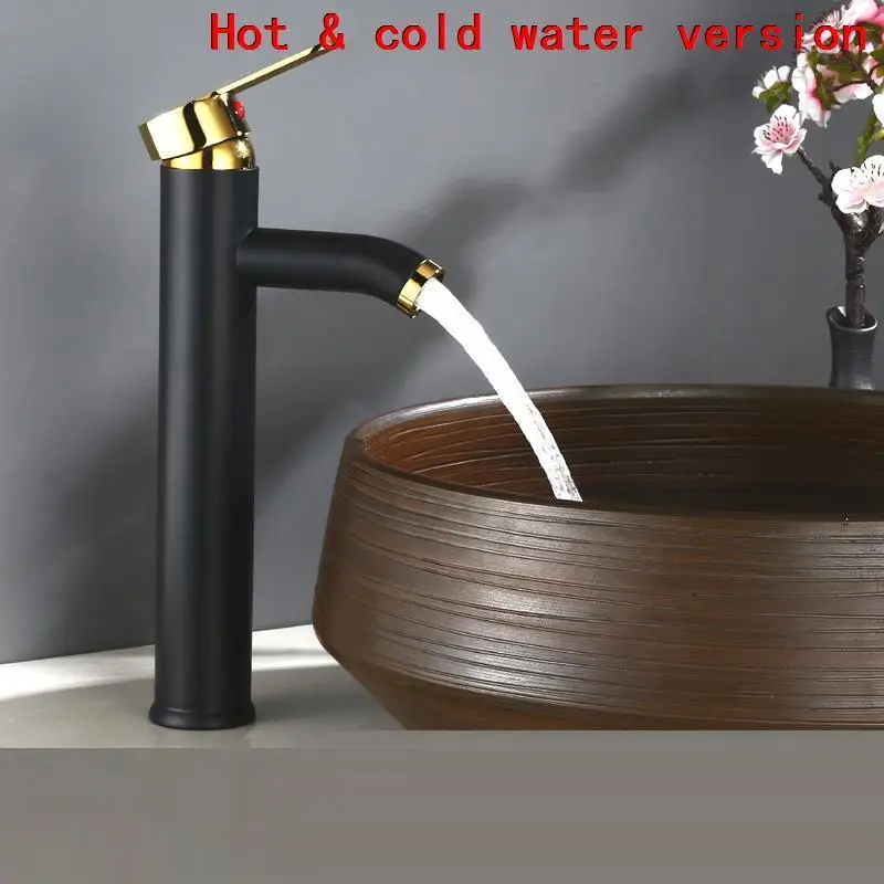 Version J Cuba раковина на стену для бассейна Banheiro Parede водопад Rubinetto Bagno Черный кран Grifo Lavabo Torneira кран для ванной комнаты - Цвет: Version J