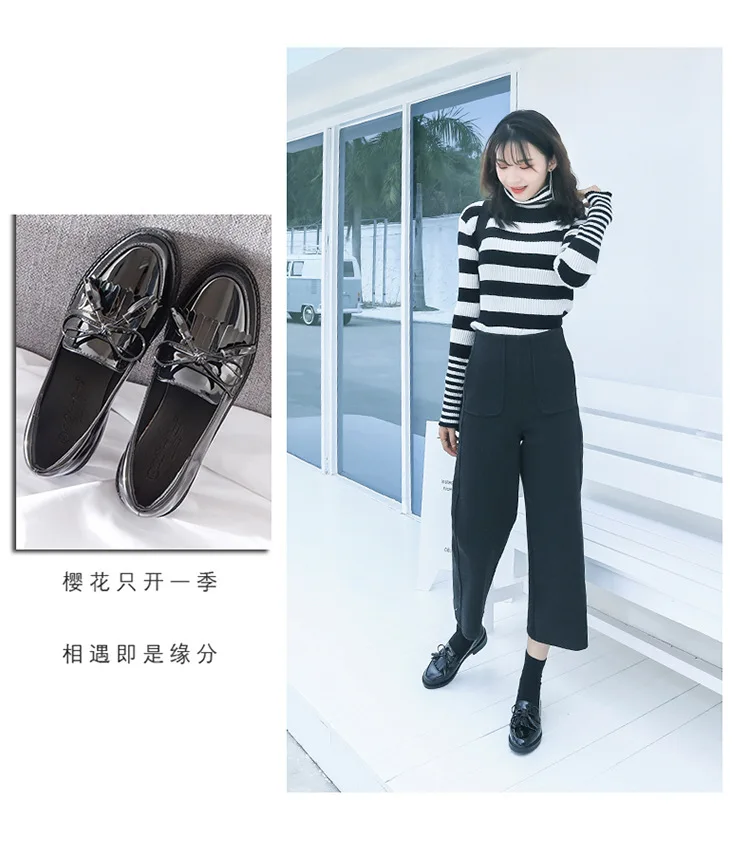 Туфли дерби из лакированной кожи с бахромой и бантом; sapatos; Сезон Зима; кожаные туфли для колледжа; Женская Офисная обувь; криперы на плоской подошве; большой размер 40