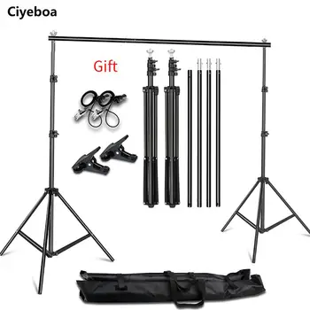 

Ciyeboa Background Support Adjustable Backdrop Support System Kit for Photo Video Studio,for Photo Shoot with bag