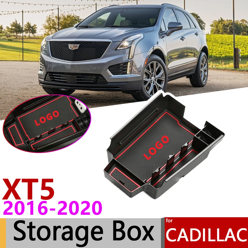 Для Cadillac XT5 2016 ~ 2020 центральный подлокотник ящик для хранения салона органайзер