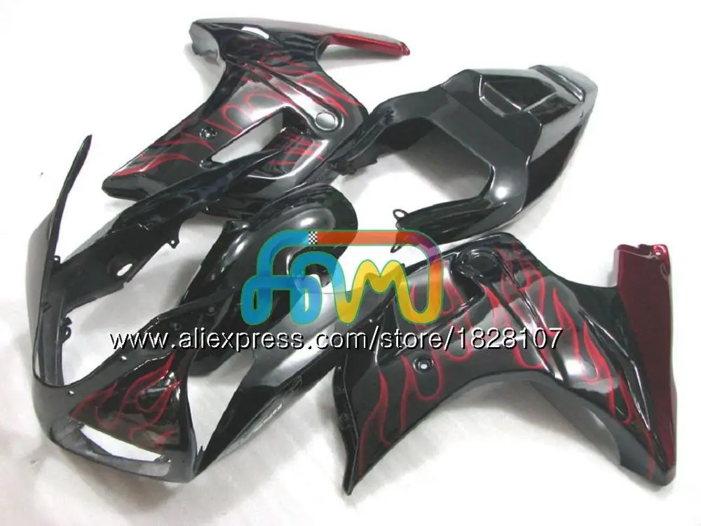 No. 6 Red flames SV650S для SUZUKI все белое горячее SV650 1000 03 04 05 06 07 08 47BS. 2 SV1000S SV 650S 1000 2003 2004 2005 2006 2007 2008 обтекатель - Цвет: No. 6 Red flames