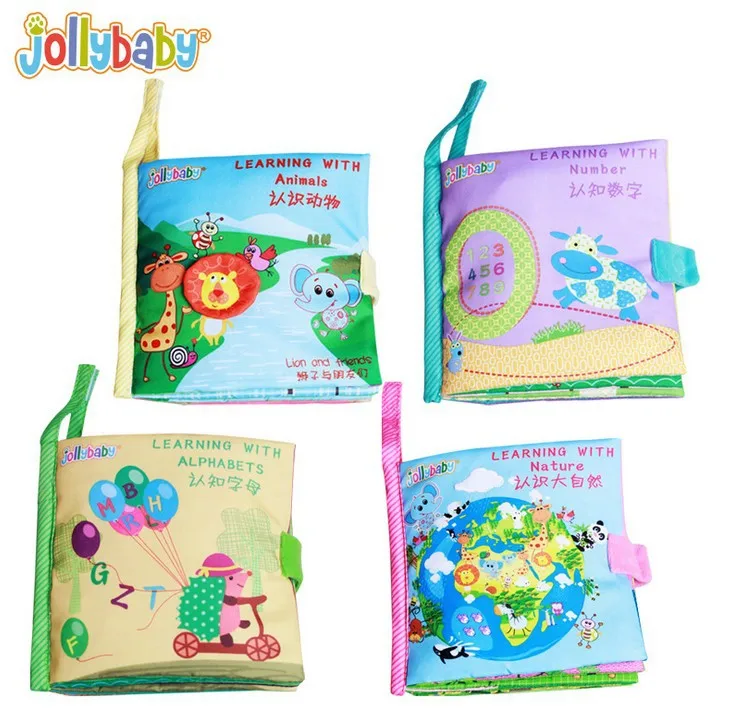 

Jollybaby Baby Cognitive Cloth Book Stereo Lettered Learning with xiang zhi BB Device Multi-functional Early Education Cloth Boo