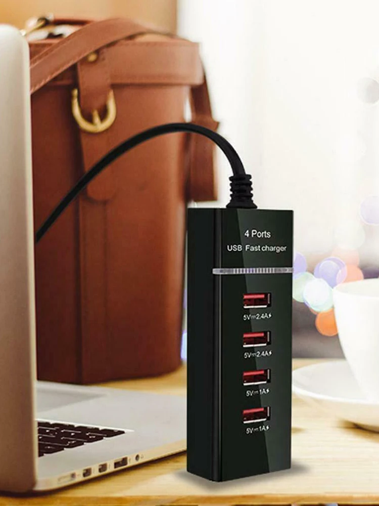 Универсальный ЕС США штекер 4 USB порт быстрое зарядное устройство для телефона Путешествия стены Мощность Быстрая Зарядка адаптер для iPhone для samsung мобильных телефонов