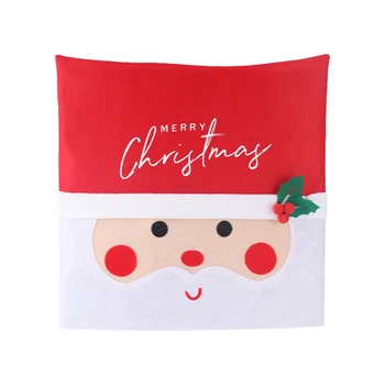 

Protective Non Woven Fabric Chair Back Cover Home Hotel Party Christmas Decoration Dining Room Old Man DIY Prop LED Luminous