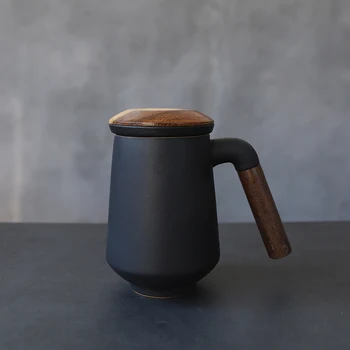 

LUWU JAPANESE CERAMIC TEA MUGS WITH FILTERS CERAMIC COFFEE CUP TEA CUP 300ML