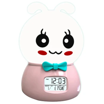 

Press Sensor LED Night Light Multi-Function Smart Alarm Clock Bluetooth Speaker USB LED Night Lamp Pat Light Children Kids Chris