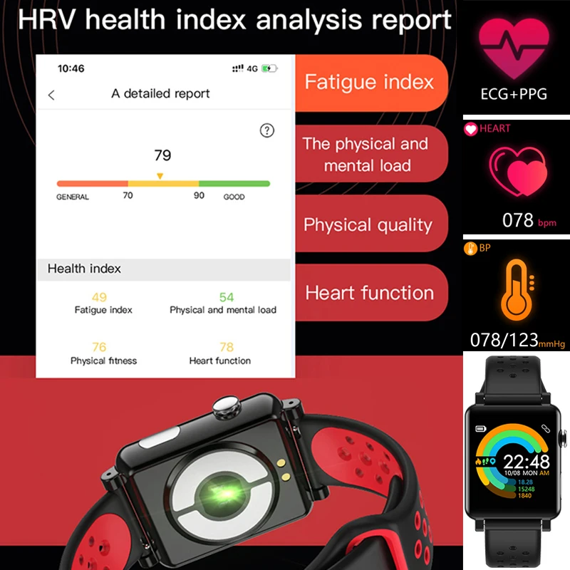 B71 ECG PPG Смарт-часы Ecg дисплей Холтер Ecg монитор сердечного ритма кровяное давление smartwatch Водонепроницаемый Фитнес-трекер часы