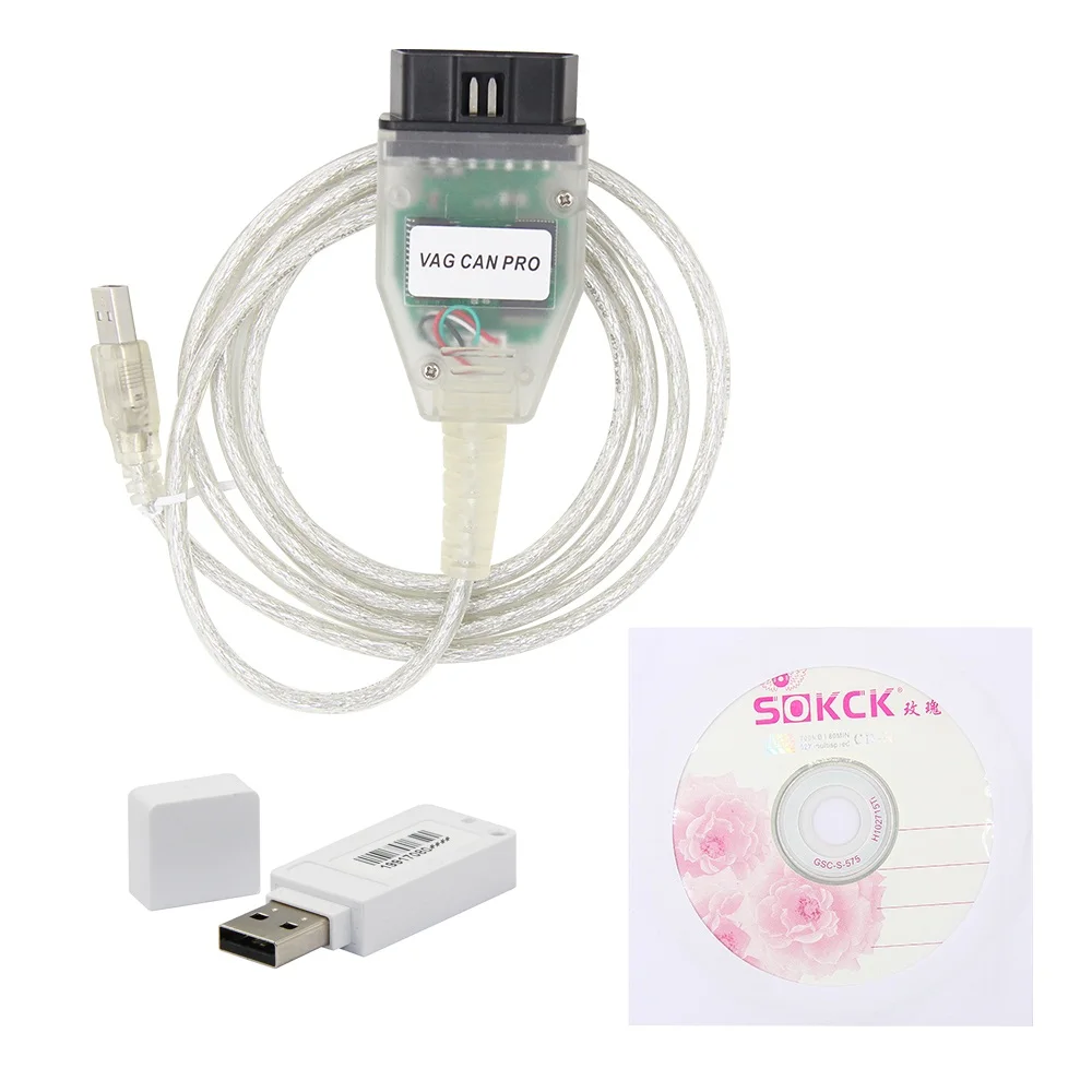Автомобильный диагностический инструмент для VAG CAN PRO V5.5.1 BUS VCP Pro OBD2 с FTDI UDS K Line obd2