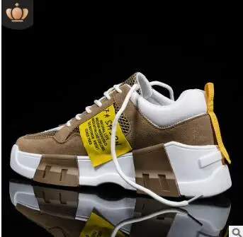 

2019 spring new breathable student men's shoes casual shoes tide mesh increased sneakers