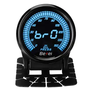 

12V 0-150 PSI Car Oil Press Pressure Gauge Meter 2" 52mm Digital LED Display with 1/8 NPT Sensor Mount Bracket Cup