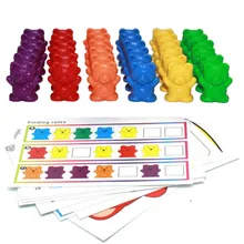 12 шт./партия, 6 цветов, счетные медведи, Обучающие игрушки Монтессори для детей ясельного возраста, сортировка цветов для изучения математики, инструменты, детские игрушки