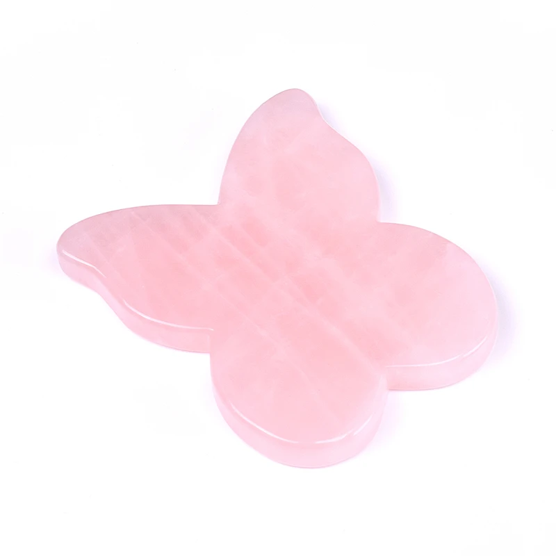 Традиционный скребок для массажа Gua Sha из розового кварца уход за кожей Инструмент для иглоукалывания соскабливание лица массаж спины шеи