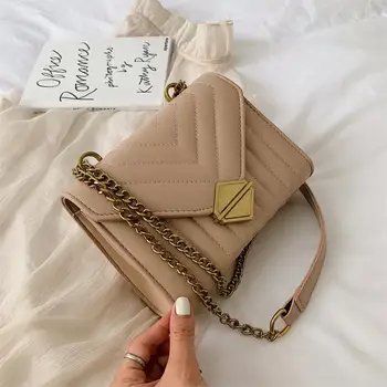 

Chain Pu Leather Small Crossbody Bags For Women 2019 Fashion Ladies Shoulder Messenger Bag Female Travel Simple Handbags