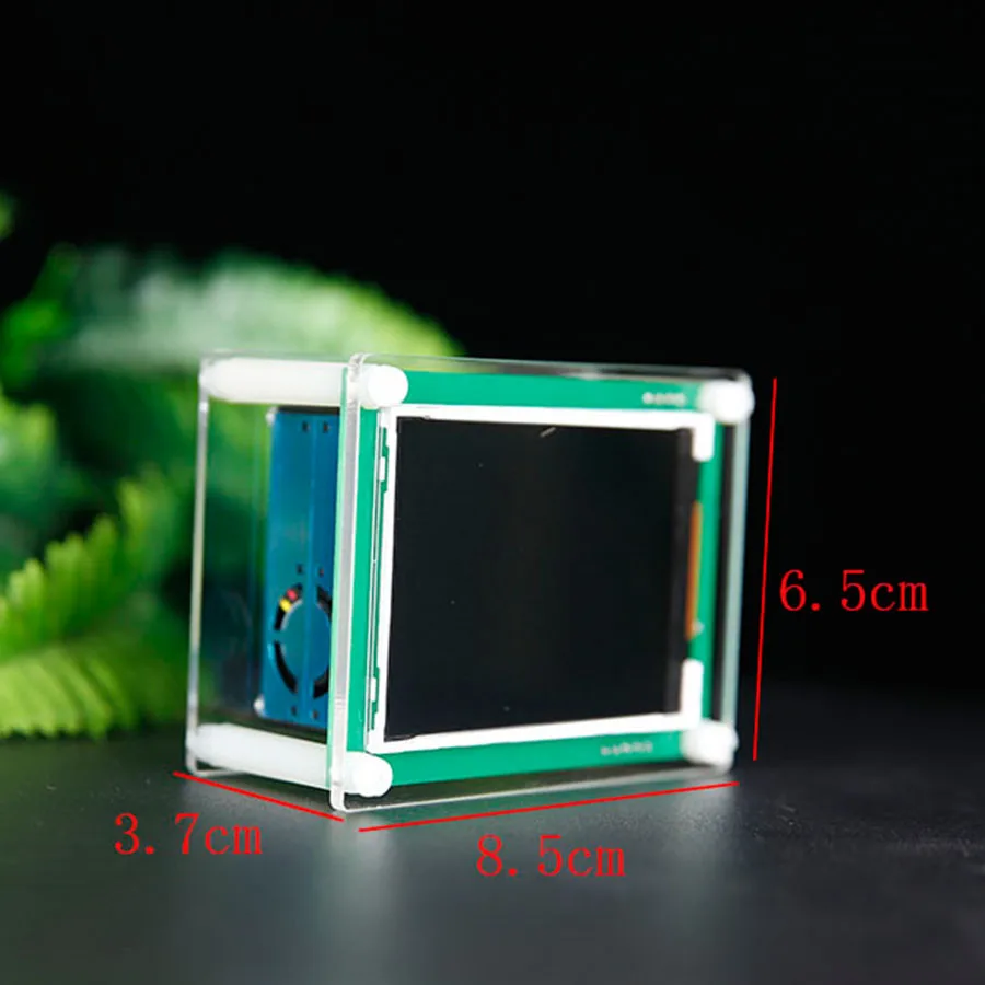6IN1 Car LCD Digital Air Quality Monitor PM2.5&PM1.0&PM10& AQI Detector Tem&RH Tester Meter