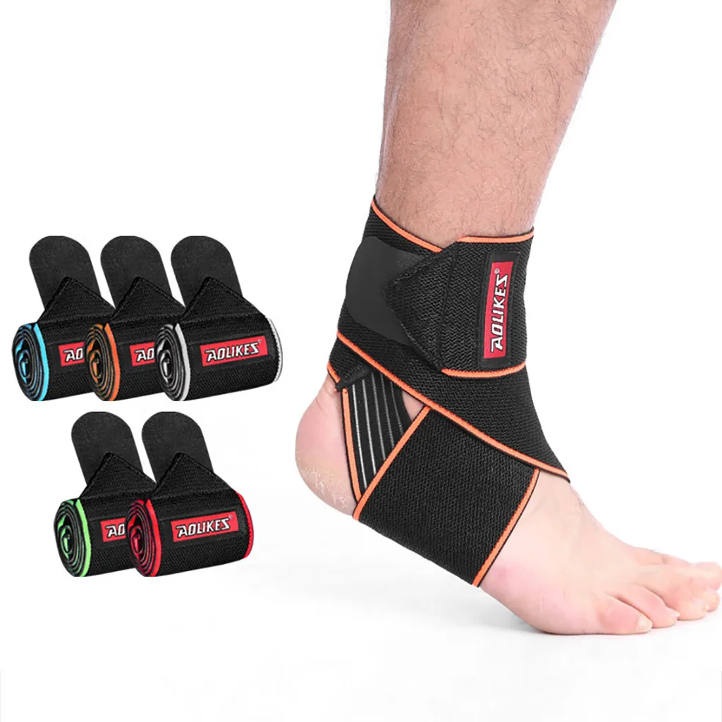 

1PCS Safety Ankle Support Gym Running Protection Black Foot Bandage Elastic Ankle Brace Band Guard Sport Tobilleras#4