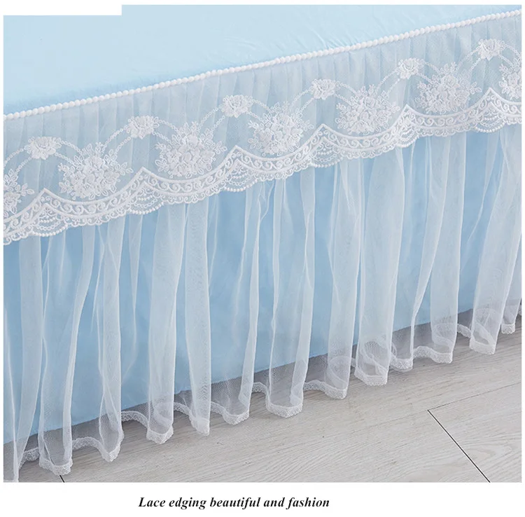 Многоцветный 3 шт принцесса кружева покрывало для кровати шлифованное хлопковое покрывало кружево кровать матрас покрывало корейское покрывало для кровати мульти-размер