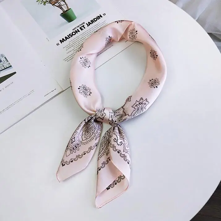 

Cashew small square scarf small silk scarf women in spring and autumn and summer all kinds of Korean headscarf work professional