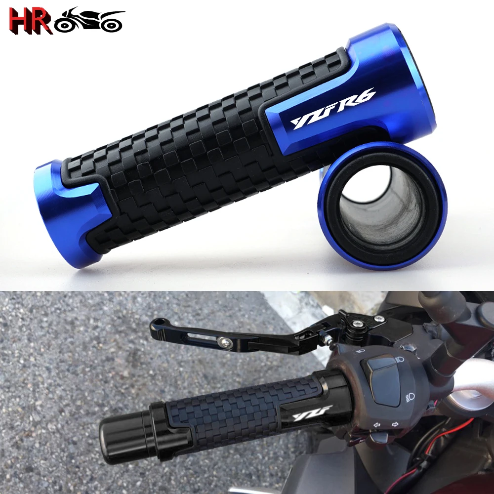 Motorcycle Handlebar Grips and Bar Ends for Yamaha YZF-R6 YZF R6 YZFR6 1999-2019 Black 